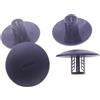 DZMZL 10 clip di fissaggio per copriruota in nylon nero, 7703081227 7705096036, compatibili con Renault