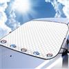 Yiichiy Copri Parabrezza Auto Ghiaccio, 4 Strati Telo Parabrezza Auto Antigelo, Copri Parabrezza per Auto con 5 Magneti, Copri Parabrezza Auto, Antigrandine, Pioggia, Polvere, UV, Ripiegabile 150 * 120cm