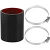 Motoforti Tubo In Silicone Per Auto Nero Rosso 1 Set Tubo Refrigerante | Rosso, ID 70mm, Lunghezza 100mm, Spessore 5mm, Temp. -60~300°C, Press. 1Mpa, Angolo 0°, Include 2 Morsetti