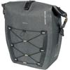 Basil Borsa singola per bicicletta L MIK Hooks - 25-31L - Tarpaulin/Poliestere - Impermeabile IPX3 - Chiusura Rolltop - Tasca anteriore a compressione - Riflettente - Tracolla rimovibile - Nero