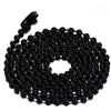 SINLEO Collana a catena in acciaio inossidabile al titanio, con piccole perline, per uomo e donna, 61-96 cm, argento, nero, oro, 16 inches long, 2.4mm wide, Metallo, Non pietra preziosa