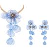 Clearine Collana da donna con fiori brillanti e chic, con colletto floreale e bavaglini, per l'estate e le vacanze in spiaggia