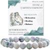 Bivei Jade di Pace - Armonia Calma - signora braccialetto perline 8mm semiprezioso cristallo naturale elastico elastico cristallo accessori regalo di yoga