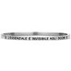 Beloved Bracciale da donna in acciaio Emozionale - frasi, pensieri, parole con charms - incisione su due lati - colore silver (MOD 15 Silver)