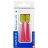 Curaprox CS 5460 Spazzolino da denti-per set da viaggio/Ultra Soft Rimozione della placca/Rosa-Giallo/Ricarica Duo-pack/Made in Switzerland