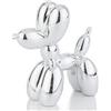 AMOIENSIS - Statuetta a forma di cane palloncino, finitura lucida, galvanizzato, 10,2 cm, piccolo soprammobile per la decorazione di scaffali e scrivanie, piccola decorazione versatile, argento
