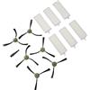 Zhanhai Kit di filtri per spazzole laterali per aspirapolvere OKP Life K2/K3/K4/K5/M210 M210S/M210B/M213, 6 spazzole laterali, 6 filtri, 1 spazzola per la pulizia
