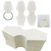 DUGYIRS 200 Schede Espositive Autoadesive per Collane,Braccialetti(Bianco) | per Imballaggi di Gioielli,Accessori,Display Fasce per Capelli