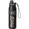 GERM × Coca-Cola Borraccia termica acciaio inox 600 ml,Anti-perdita e facile da trasportare |Con cannuccia integrata |BPA Free|Perfetta per sport, Nero