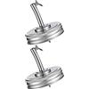 Hsthe Sea 2 pezzi Mason Jar beccuccio per olio, coperchio per olio d'oliva, aceto, erogatore, coperchi con tappo compatibile con Mason Jar
