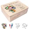Creative Deco Scatola Regalo Scuola Personalizzata con Il tuo Testo | Por Grembiule Scolastico | Personalizzato Scatola di Legno dei Ricordi | Per Donna, Uomo | Stampa a colori