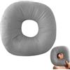 Yudobliss Cuscino Piercing Con Foro per l'orecchio Contro Il Dolore all'orecchio, Cuscino a Ciambella, Sollievo Dal Dolore All'orecchio, Cuscino Con Foro Per Orecchio, per Alleviare Il Dolore, Grigio