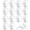 MERRYXMAS 20 ventose per catene luminose, ganci a ventosa, supporto a ventosa per finestre e disco, ganci e clip per il supporto