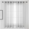 TIANTMIN Voile Tenda 200 x 270 cm Semi Trasparente Moderne Tende Eleganti per Camera da Letto Cucina Cameretta Bambini Soggiorno, Grigio Chiaro