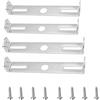 Yhuasia 4 Pezzi Staffa Plafoniera,Piastra Fissaggio Lampadario a Soffitto,Staffa Lampada Sospensione Soffitto,per Home Office Lampadario a Soffitto Illuminazione Accessori Portalampada (Argento)