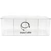 ZoeQide Scatola organizer per cavi con coperchio - Scatola trasparente in plastica con 8 scomparti estraibili - Cavo impilabile per caricabatterie, accessori ed elettronica