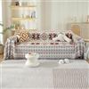 VanderHOME Copridivano Artistico Reversibile, Plaid di cotone per divano, Trapunta Multiuso, Coperta Foulard, Copriletto, Telo Copridivano 180 * 180cm-Acero arancione