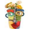 Sutowe Vaso da fiori con viso astratto, in resina, con testa astratta, colorato, per bellezza, artistica, portatile, con manico, per piante decorative per (pagamento regolare)