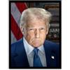 Artery8 United States 47th President Donald Trump Portrait Man Cave Artwork Framed Wall Art Print 18X24 Inch