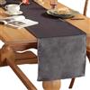 HSTWODE 1 runner da tavolo in velluto, moderno, lavabile, per sala da pranzo, feste, vacanze, esterni, decorazione per interni (33 x 160 cm, grigio scuro)
