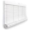 P T PERTONI TENDE Persiana Alicantina Avvolgibile su misura in legno, colore bianco, freno e puleggia in metallo | PERTONI TENDE (larghezza 100 cm x 240 cm lunghezza)