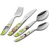 ZWILLING Set di Posate per Bambini, 4 Pezzi, per Bambini dai 3 Anni, Acciaio Inox 18/10, Jungle