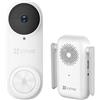 EZVIZ DB2 Videocitofono Wi-Fi 2K a Batteria con Campanello Interno, Rilevamento Persone AI e Visione Notturna
