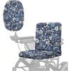 Poceacles Coprisedile per sedia a rotelle, protezione solare, per mobilità e scooter, con bordo elastico, resistente, decorativo, accessorio per sedia a rotelle elettrica, per anziani e anziani, blu
