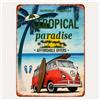 KeyHome Store Tabella Decorativa "Tropical" in Latta 40x30 cm