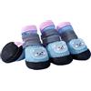 AFDHVTKLDR Scarpe per Cani 4 Pezzi Leggeri e Traspiranti Scarpe in Rete for Cani Stivali Riflettenti Regolabili Antiscivolo Resistenti all'Usura for Esterni(Color1,2)