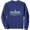 Mademark Navigare Ë Vivere Due Volte - Arte per Amanti del Mare Felpa, Unisex per Adulti, Blu Reale, L