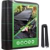 Does not apply ® Telo Pacciamatura 1M X 25M 100G/M², Con 50 Picchetti a U, Telo anti Erbacce pe