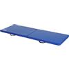 HOMCOM tappetino da ginnastica yoga pilates fitness pieghevole portatile grande comfort 180L x 60W x 5H cm rivestimento sintetico blu