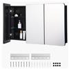 OEM VEVOR Armadietto a specchio Armadietto per medicinali a specchio (1017 x 135 x 647 mm) per bagno, da incasso e da parete, telaio in alluminio, mobile da bagno