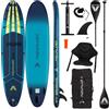 AQUALUST 12.0 iSUP Board Stand Up Paddle Surfboard Set completo gonfiabile 365cm - Contenuto: set di tavole+ pagaia kayak+sedile
