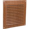 Cofan Griglia di ventilazione con zanzariera | Realizzata in alluminio color legno | Dimensioni: 15 x 15 cm