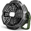Melchioni Family | Ventilatore Portatile da Campeggio Ricaricabile, Batteria 5200 mah, Luce LED, 3 Luminosità, 3 Velocità, Diametro 10 cm, Gancio per essere appeso e Telecomando, Rotazione di 180°