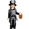 Ciao Scheletrino Baby Skeleton costume travestimento Halloween bambino (Taglia 3-4 anni) con borsa portadolci Dolcetto o Scherzetto