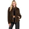 GUESS Donna Pelliccia Sintetica W5BL64W3920 Poliestere Marrone L