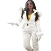 LOKLNEYK Tuta Neve Donna - Pantaloni Tuta Donna Taglie Forti Curvy 2 Pezzi Completa Montagna Completo Elegante Elasticizzati Set Trekking Abbigliamento 2#Bianco M