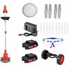 sinlikon Decespugliatore Elettrico a Filo.Tagliabordi senza fili con 2 Batterie 21V.