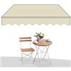 TDSYOCG Tenda da Sole A Bracci Estensibili per Esterno, 2x1.5/3x2.5/4x3/5x3m, Tenda A Braccio Raggi UV con Braccio Snodato, Supporto A Parete, Manovella, per Esterni, Terrazze, Balcone