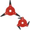 BAPPKON Testina Universale per Decespugliatore, 22,9 cm × 3 Denti con Punta in Carburo per Taglia Erba, Spine, Cespugli, Viti (Confezione da 2)