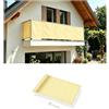 DSRDRFG Schermi Protettivi Frangivista Balcone 0.7x5.5m/70x550cm PES 220g/m² Telo Copertura Frangivista Frangivento per Recinzione Adatto per Balconi e Ringhiere e Giardino, Giallo sabbia
