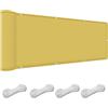FENYIGE Vela Parasole Rettangolare 160 x 250 cm Impermeabile Tenda a Ombreggiante Tenda Traspirante in Pes per Protezione Dai Raggi UV Ideali per Cortile Patio e Campeggio, Color Crema
