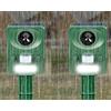 XIAXIA 2X Repellente Gatti, Ultrasonico Solare Alimentato Animale Deterrente per Giardino Piccioni, Uccelli, Cani, Gatti, Topi，Volpi, 5 modalità
