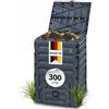 GARANTIA ECO-MASTER compostiera in plastica 300 litri nero