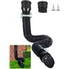 GartOasis Prolunga Flessibile per Grondaia, 80/100 mm Prolunga Rotonda per Tubo di Scarico con Griglia di Drenaggio, Estensione da 47 a 150 cm, Accessori per Tubo Pluviale (Nero, 1 Pezzo)