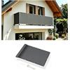 DSRDRFG Schermi Protettivi Frangivista Balcone 0.65x3.5m/65x350cm PES 220g/m² Telo Copertura Frangivista Frangivento per Recinzione Adatto per Balconi e Ringhiere e Giardino, Grigio Scuro