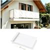 DSRDRFG Schermi Protettivi Frangivista Balcone 0.6x3.5m/60x350cm PES 220g/m² Telo Copertura Frangivista Frangivento per Recinzione Adatto per Balconi e Ringhiere e Giardino, Bianco